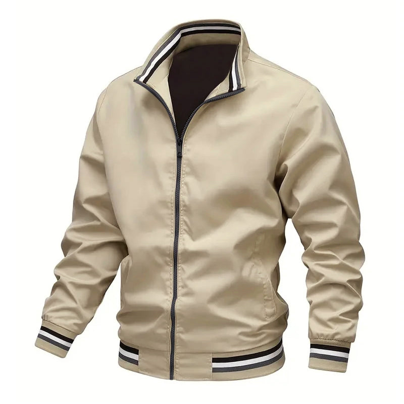 Autumn Zippered Windbreaker Jacket for Men