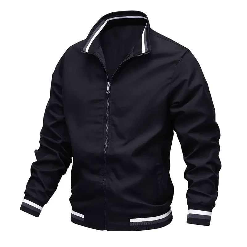 Autumn Zippered Windbreaker Jacket for Men