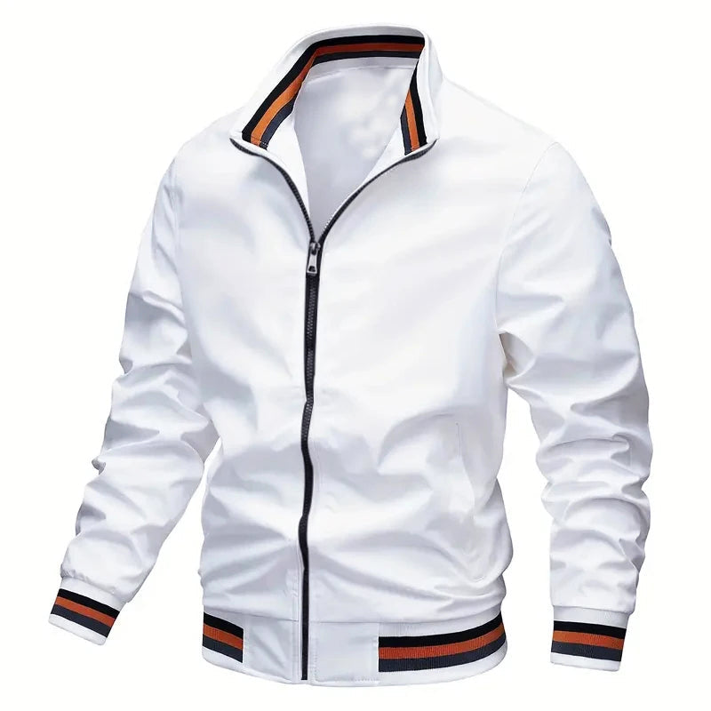 Autumn Zippered Windbreaker Jacket for Men