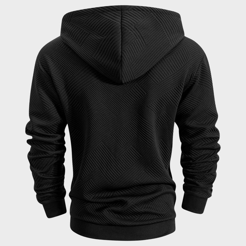 Axis QuarterZip Textured Pattern Hoodie