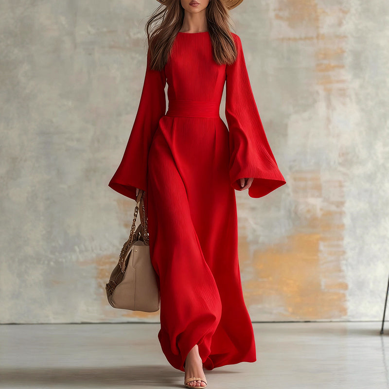 Camille Martin Flare Sleeve Maxi Dress