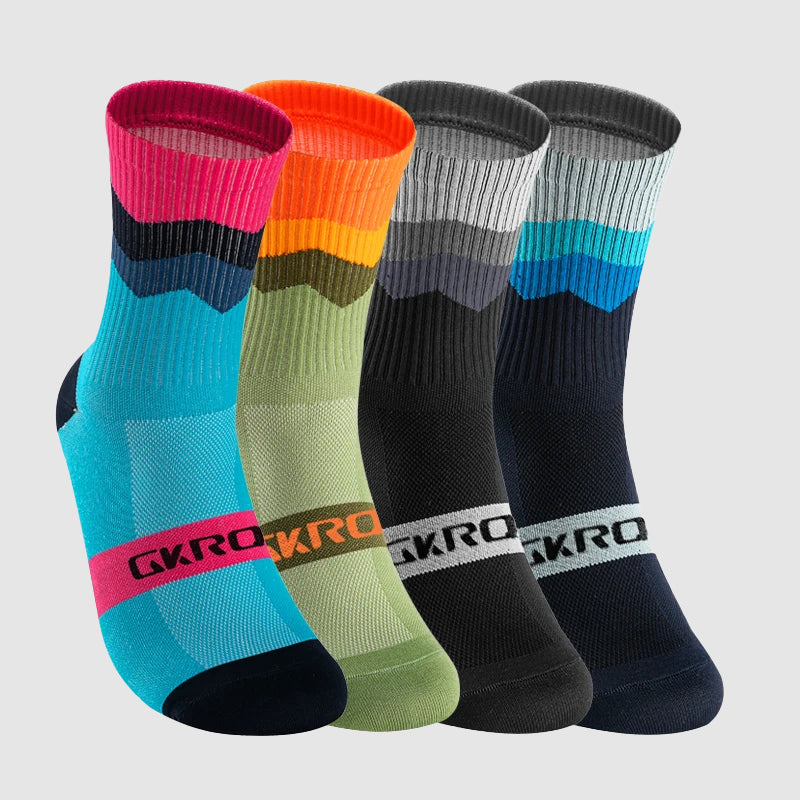 Color-Block Compression Cycling Crew Socks
