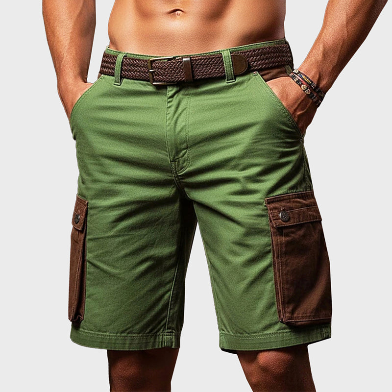 Jack Washington Linen Cargo Shorts with Utility Pockets
