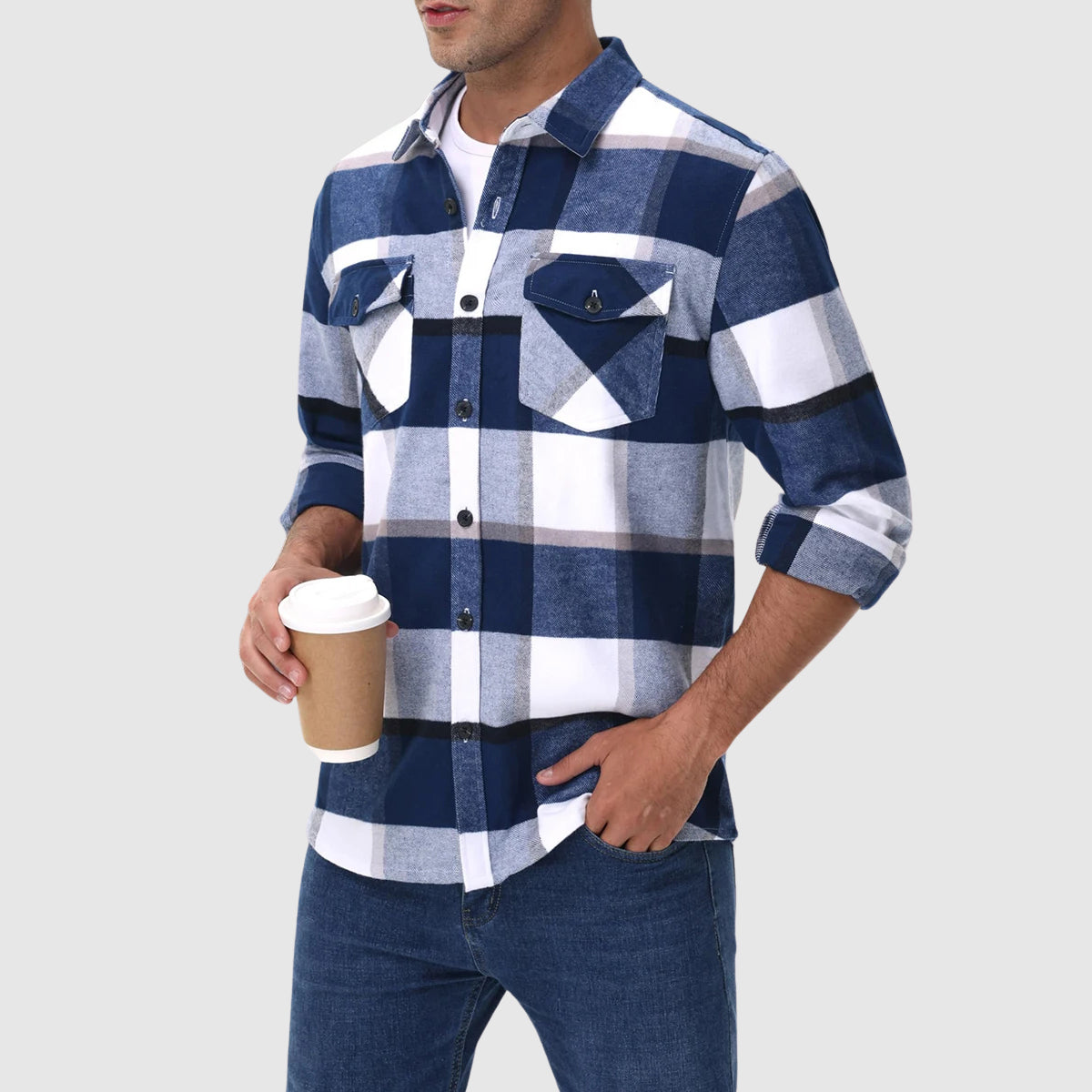 James Scott Metro Check Flannel Shirt
