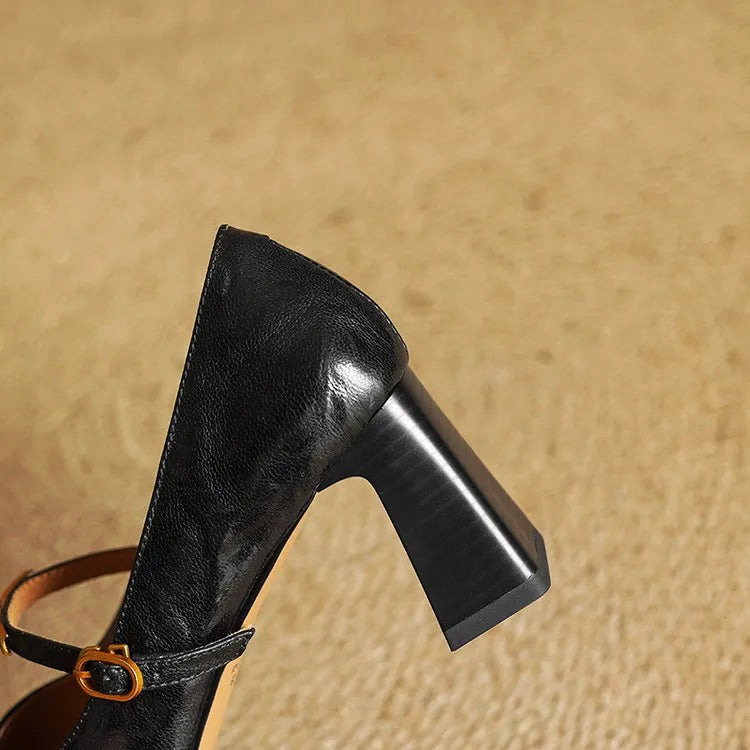 Marcelline Leather Mary Jane Heels