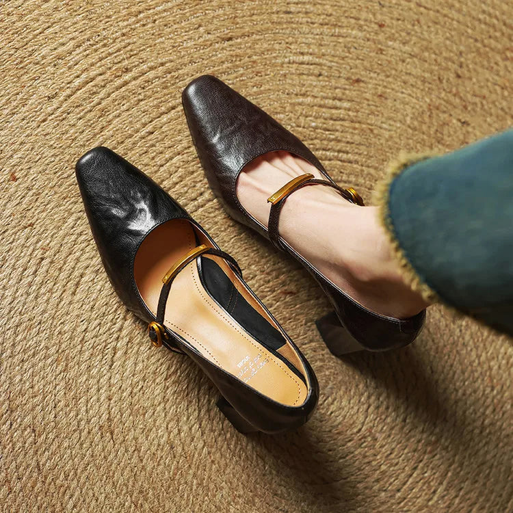 Marcelline Leather Mary Jane Heels