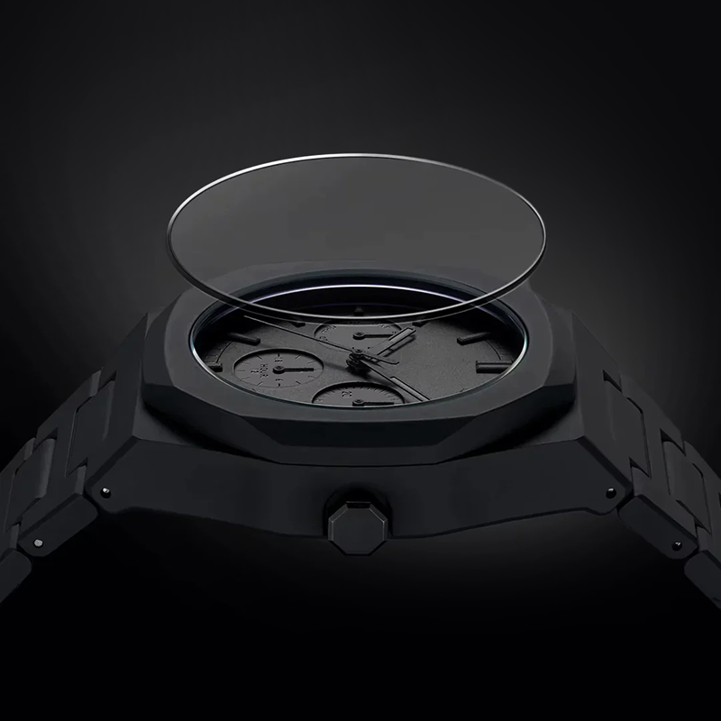 Men’s Chronograph Watch in Matte All-Black Tone