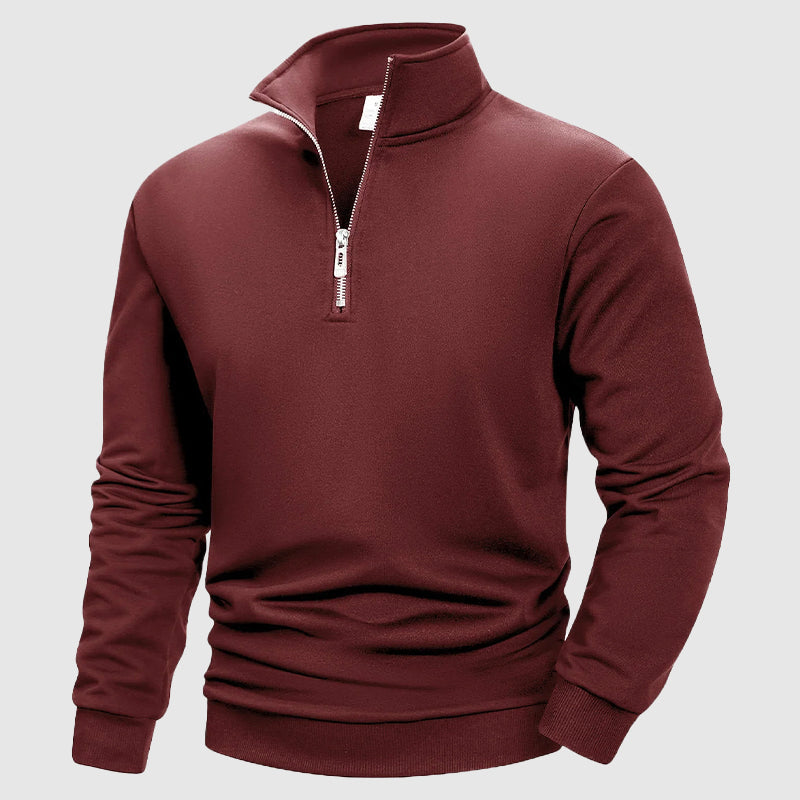 Men’s Stand-Collar Half-Zip Sweatshirt