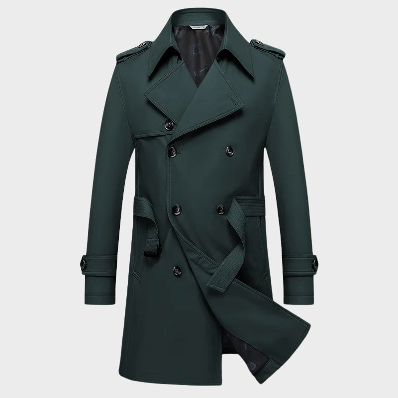 Prestige Men's Double-Breasted Overcoat