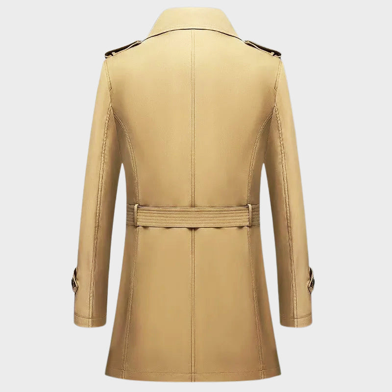 Prestige Men's Double-Breasted Overcoat