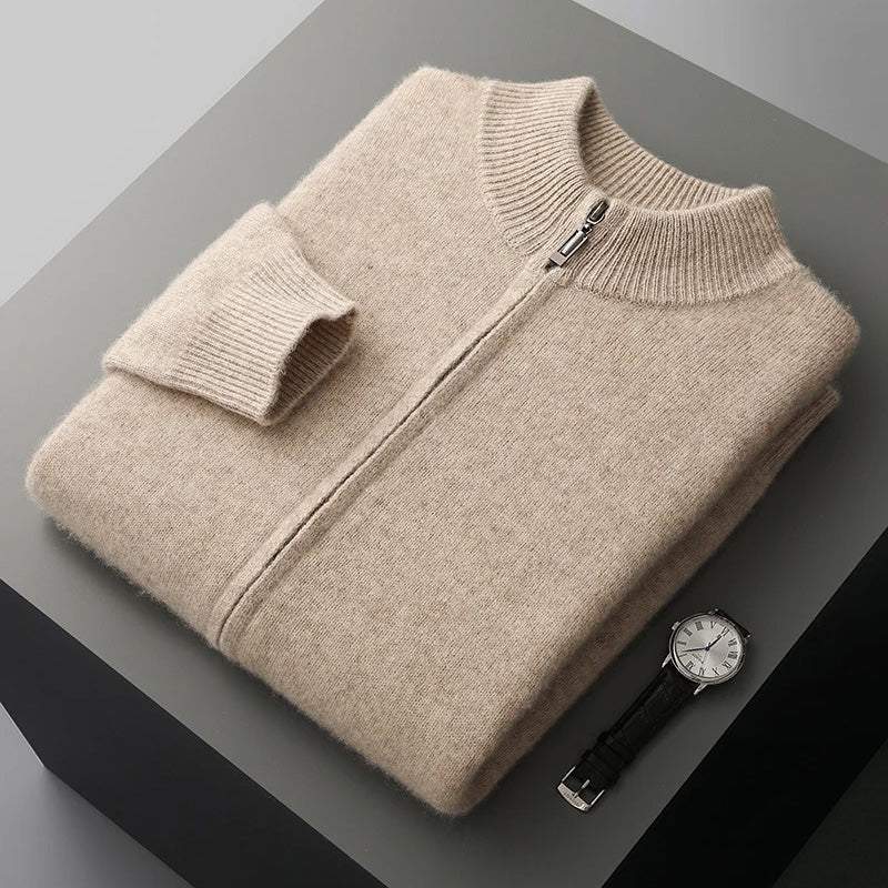 Sophisticated Cashmere Wool Men’s Cardigan