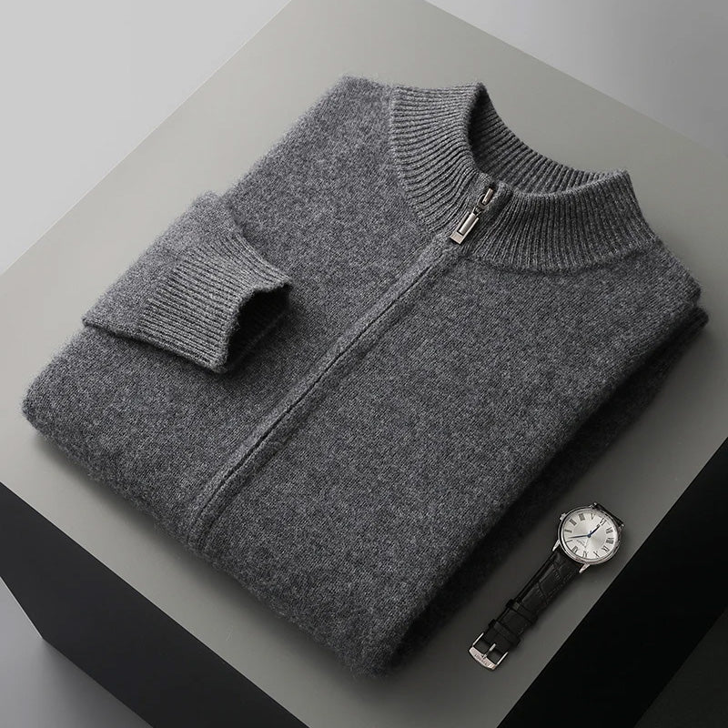 Sophisticated Cashmere Wool Men’s Cardigan