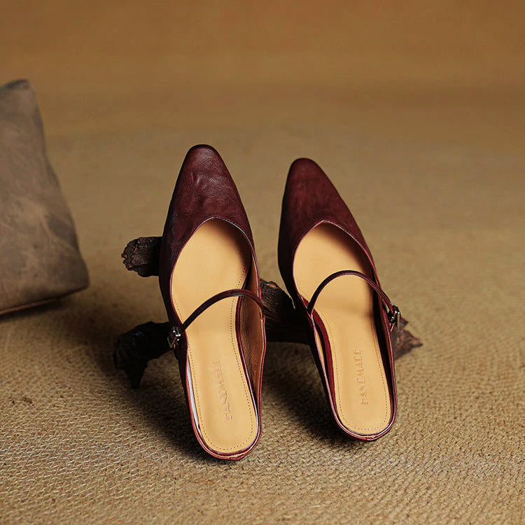 Velisse Genuine Leather Pointed Flats