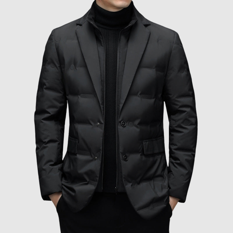 Winter Quilted Men's Blazer Jacket