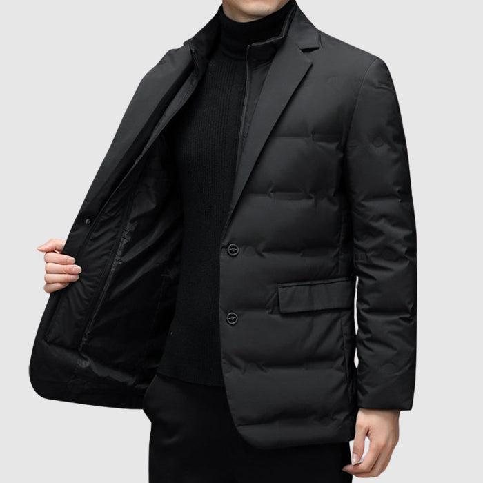 Winter Quilted Men's Blazer Jacket