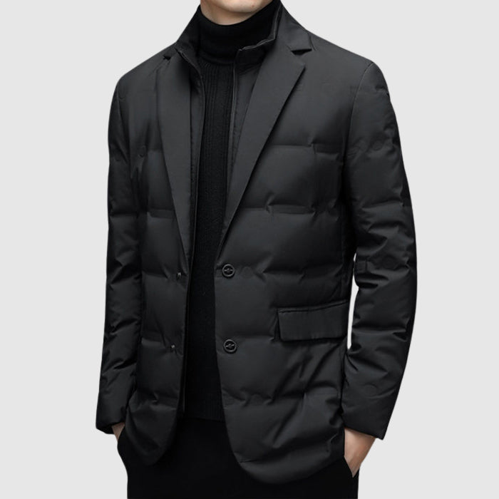 Winter Quilted Men's Blazer Jacket