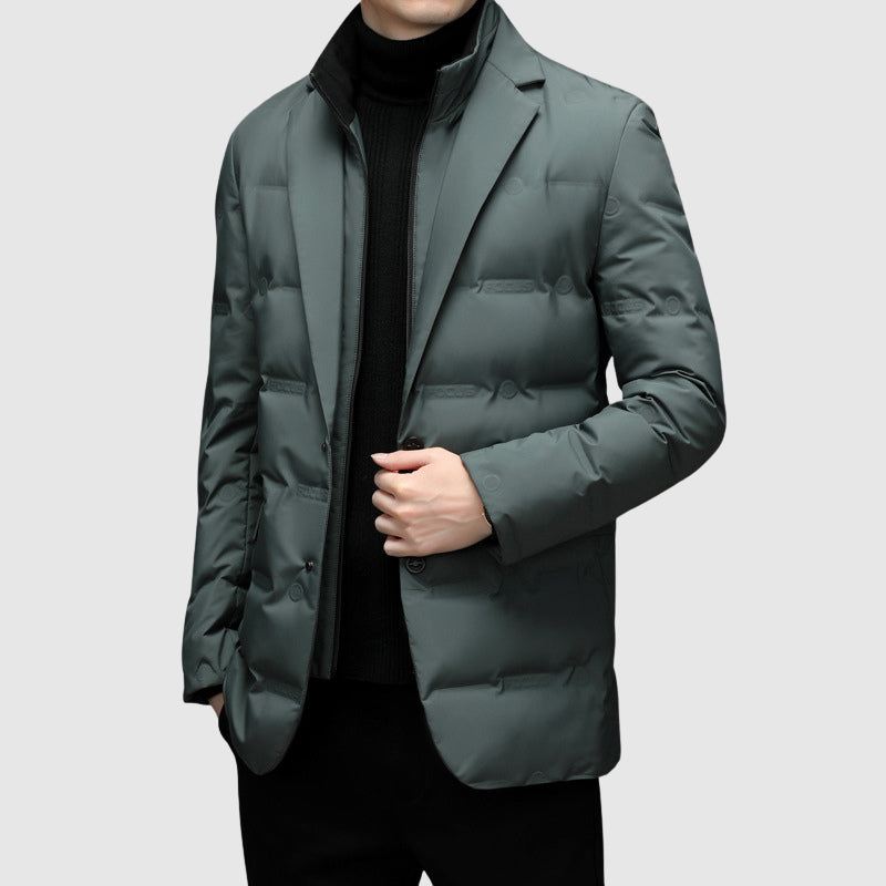 Winter Quilted Men's Blazer Jacket