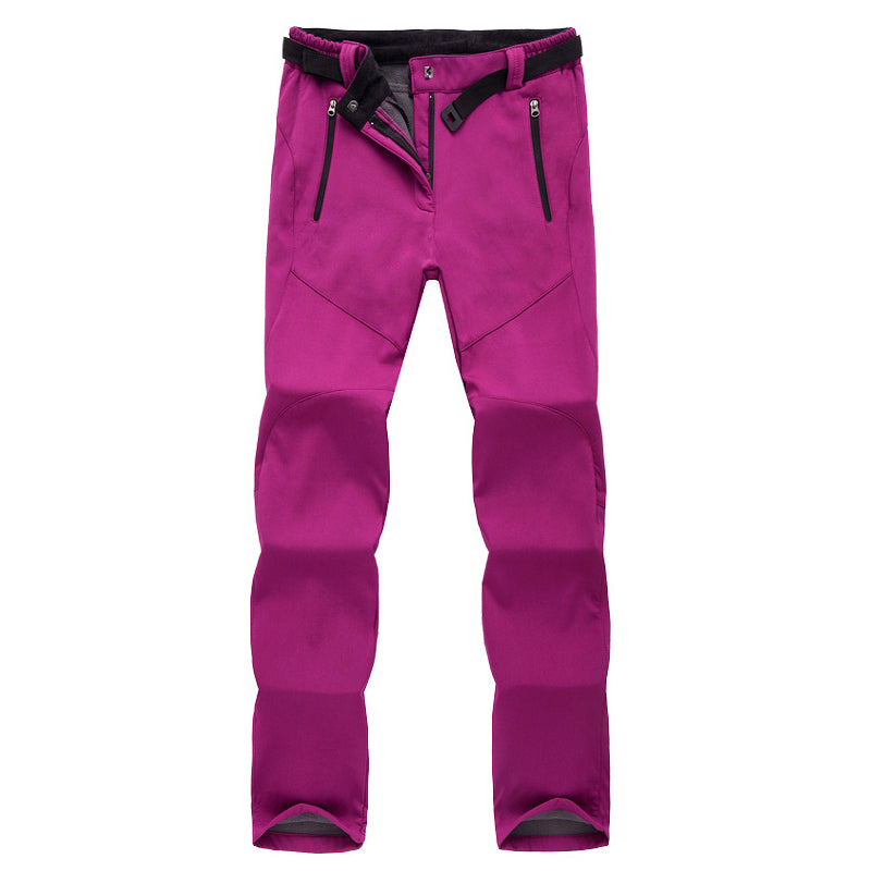 Women’s Fleece-Lined Softshell Pants for Skiing and Hiking
