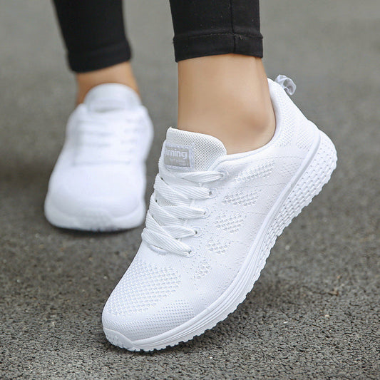 Women’s Lace-Up Mesh Sneakers for Running and Daily Wear