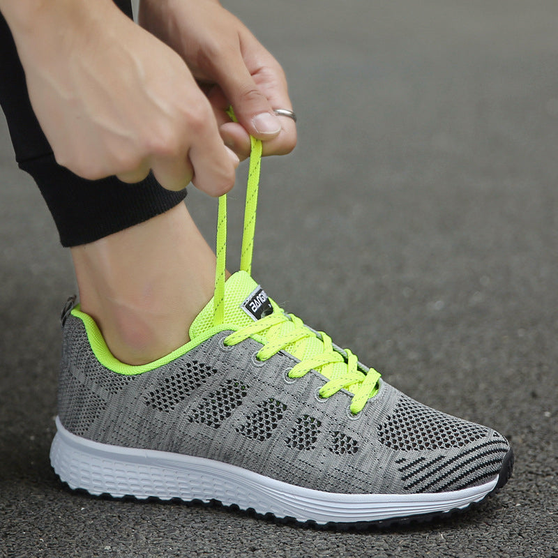 Women’s Lace-Up Mesh Sneakers for Running and Daily Wear