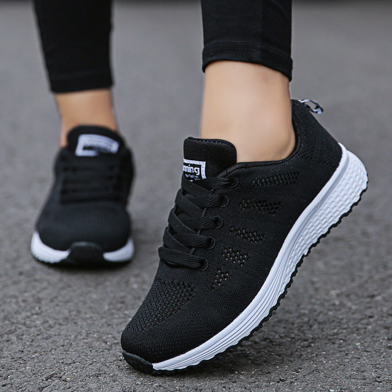 Women’s Lace-Up Mesh Sneakers for Running and Daily Wear