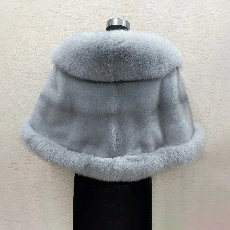 Women’s Plush Faux Fur Shoulder Wrap Scarf