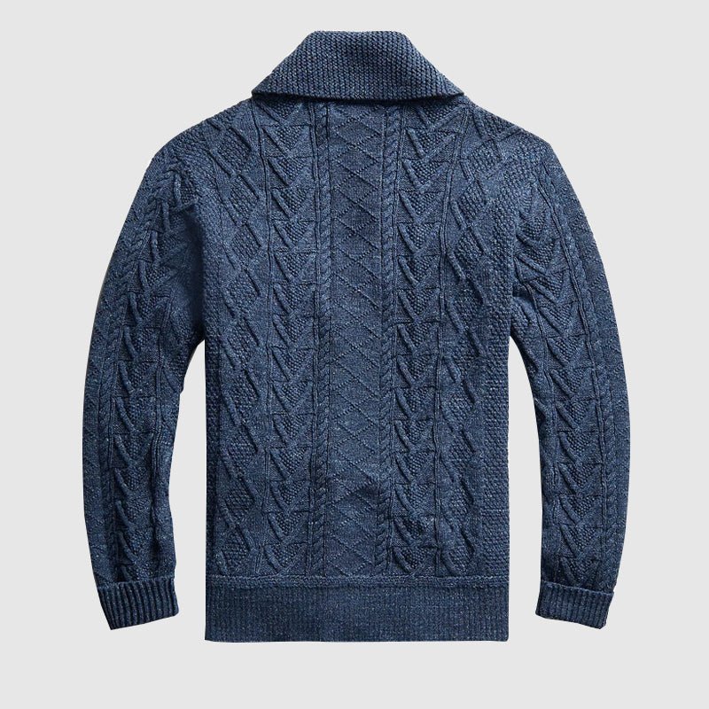 Jack Washington Indigo Wool Cardigan - Infinityloyal