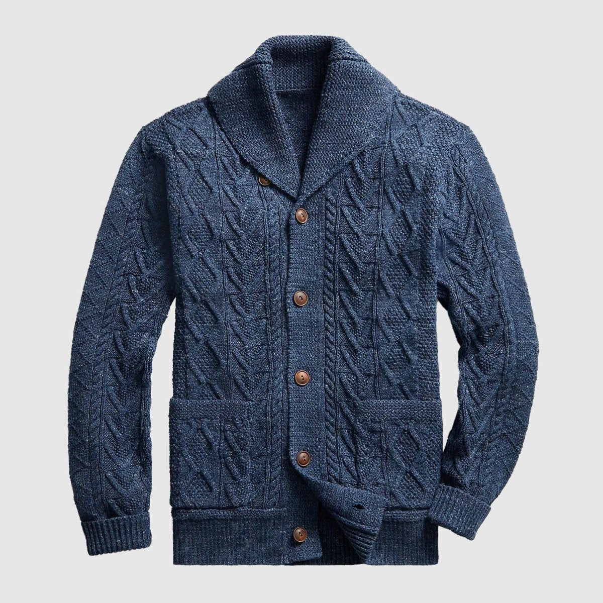 Jack Washington Indigo Wool Cardigan - Infinityloyal