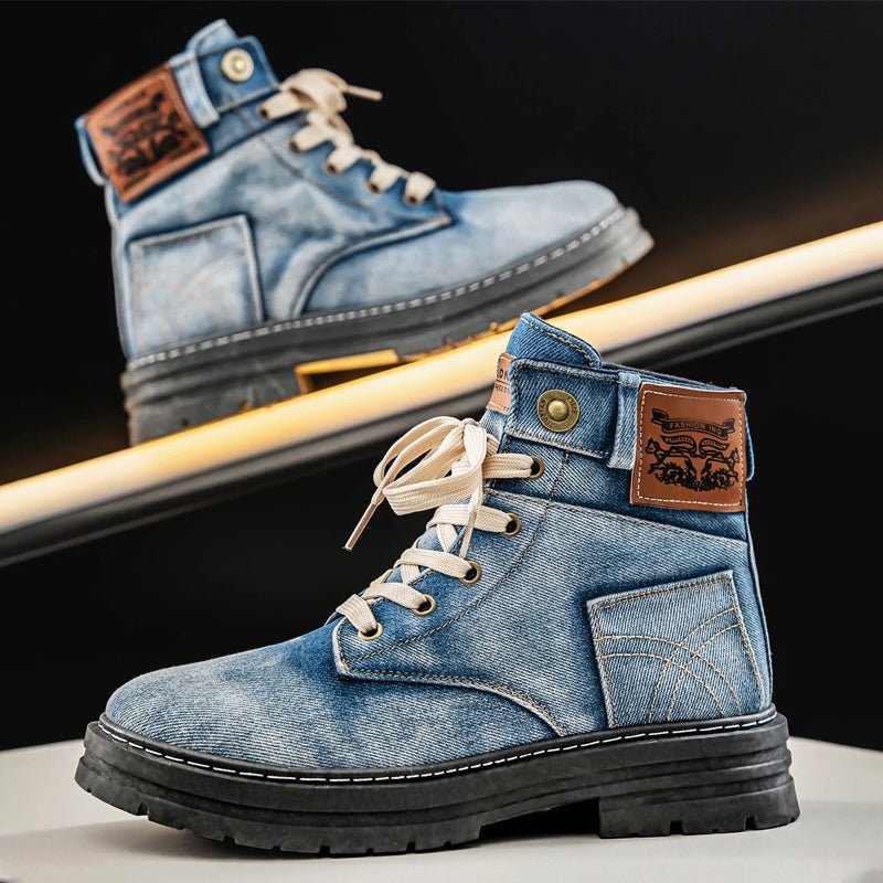 Stonewash Denim Boots - Infinityloyal