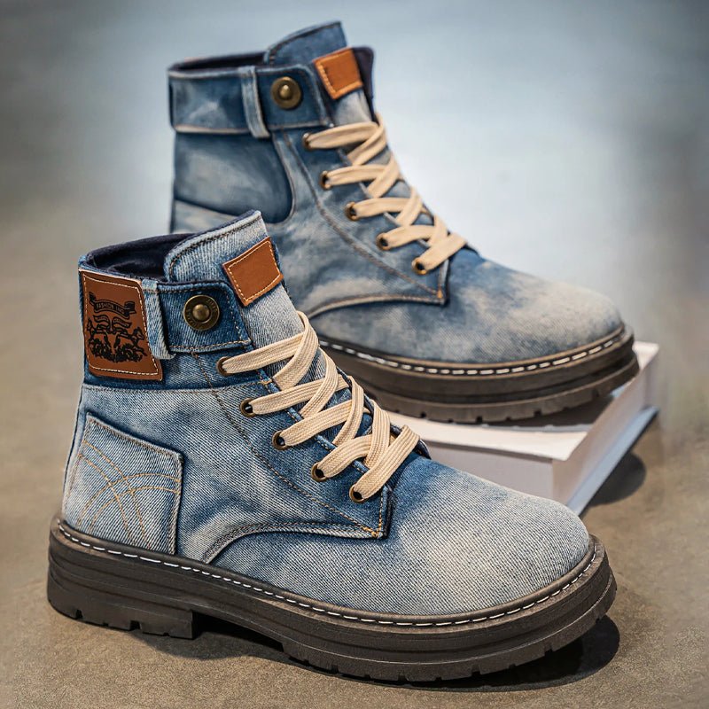 Stonewash Denim Boots - Infinityloyal