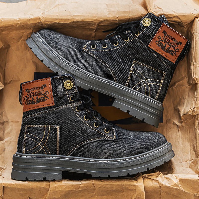 Stonewash Denim Boots - Infinityloyal