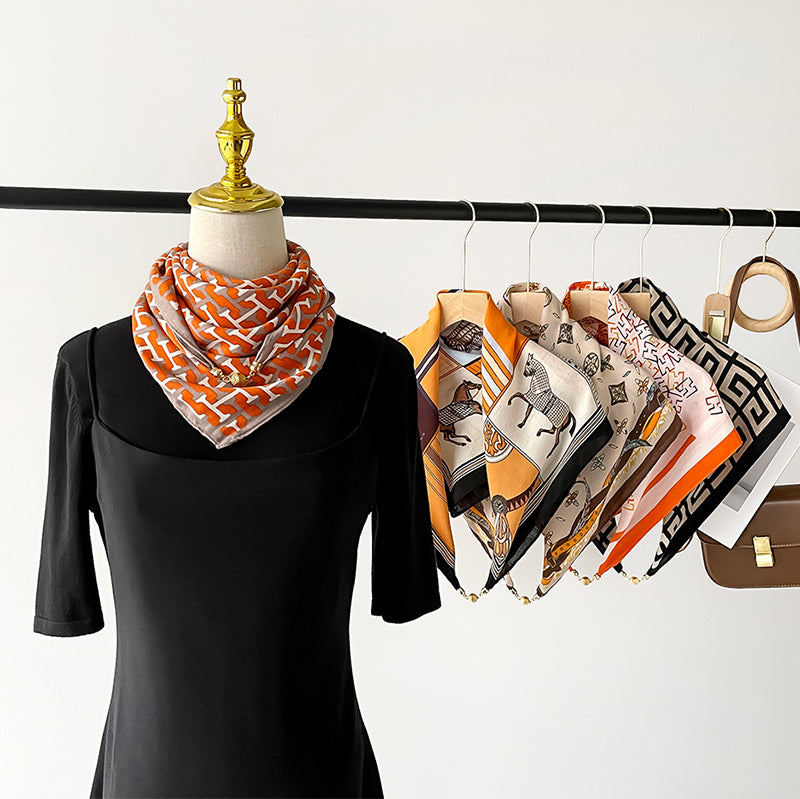 Women’s Colorful Herringbone Woven Scarf with Patterned Design