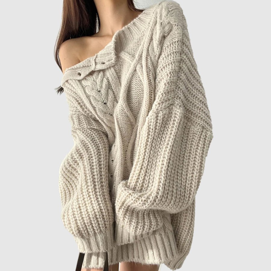 Adeline Polar Knit Wrap Sweater - Infinityloyal