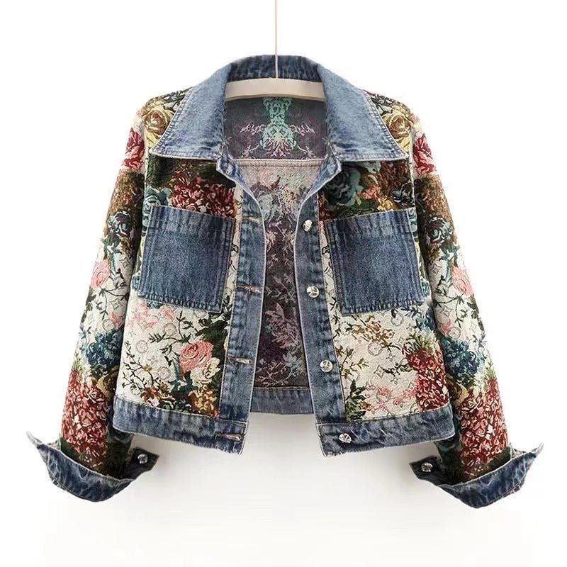 Amelie Fleur Floral Denim Jacket - Infinityloyal
