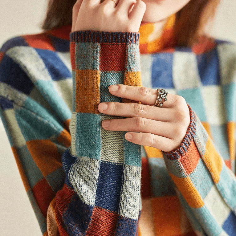 Amelie Vintage Patchwork Sweater - Infinityloyal