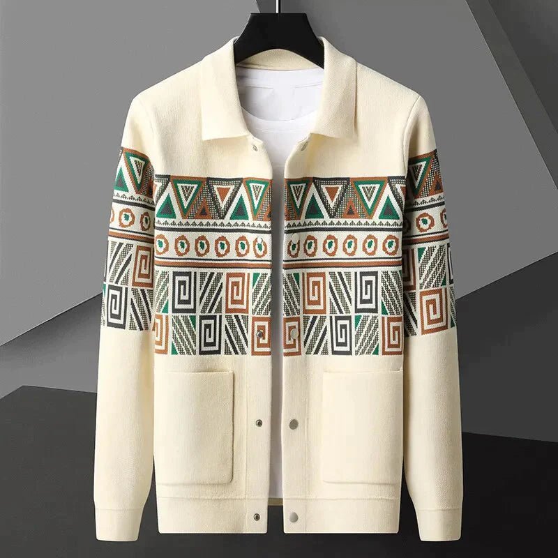 Ben Smith Jacquard Knit Cardigan - Infinityloyal