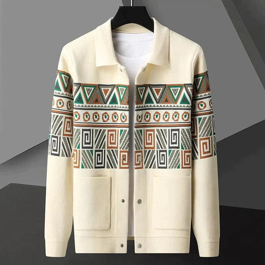 Ben Smith Jacquard Knit Cardigan - Infinityloyal