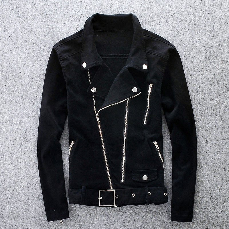 Black Shadow Slim Fit Denim Jacket - Infinityloyal