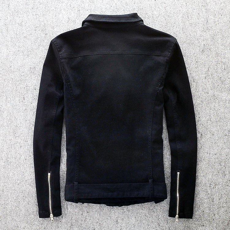 Black Shadow Slim Fit Denim Jacket - Infinityloyal