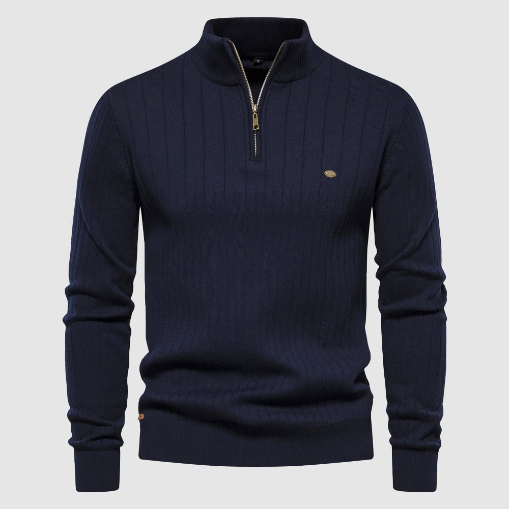 Bristol Cotton Zipper Sweater - Infinityloyal