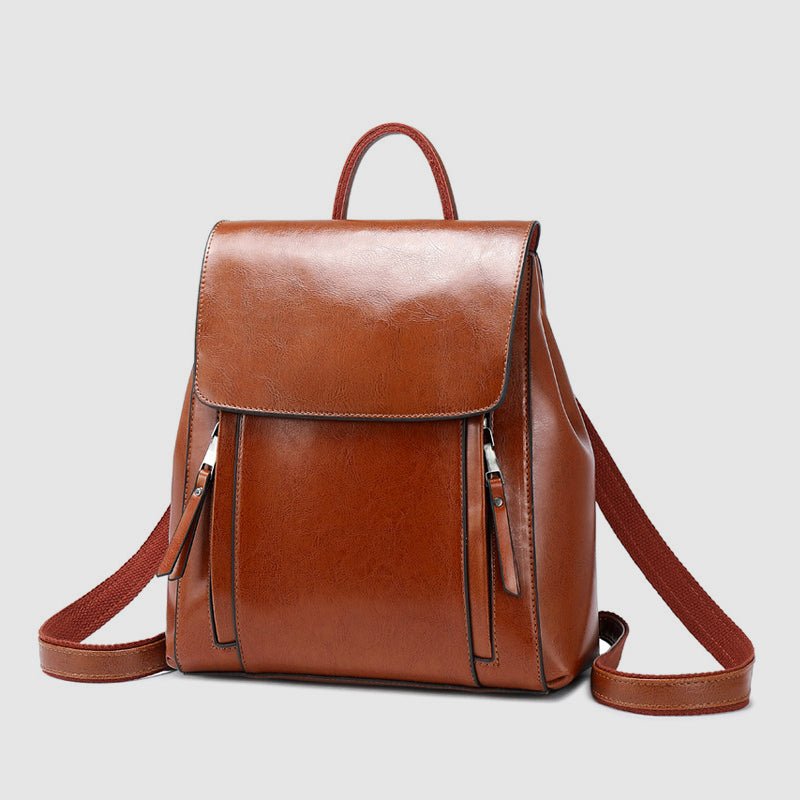 Chloe Marie Polished Leather Backpack - Infinityloyal