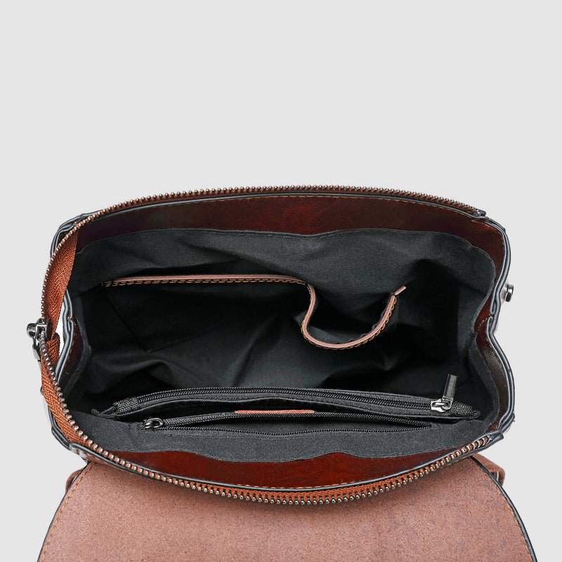 Chloe Marie Polished Leather Backpack - Infinityloyal