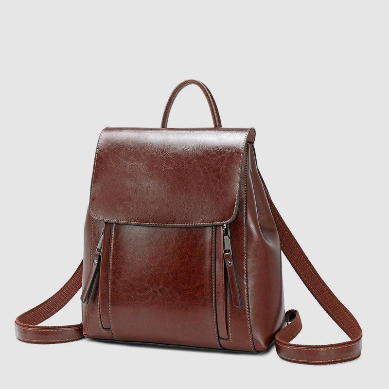 Chloe Marie Polished Leather Backpack - Infinityloyal