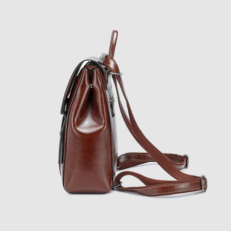 Chloe Marie Polished Leather Backpack - Infinityloyal
