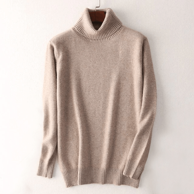 Fera Leo Cashmere Turtleneck Sweater - Infinityloyal