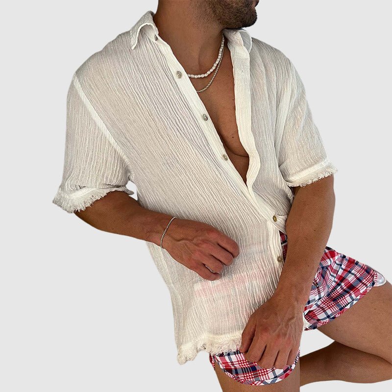 Frank Hardy Ripped Linen Shirt - Infinityloyal