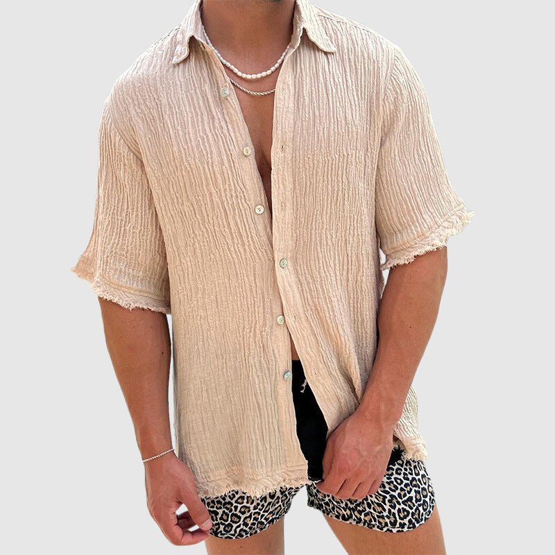 Frank Hardy Ripped Linen Shirt - Infinityloyal