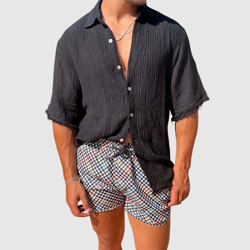 Frank Hardy Ripped Linen Shirt - Infinityloyal
