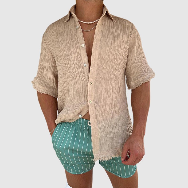Frank Hardy Ripped Linen Shirt - Infinityloyal