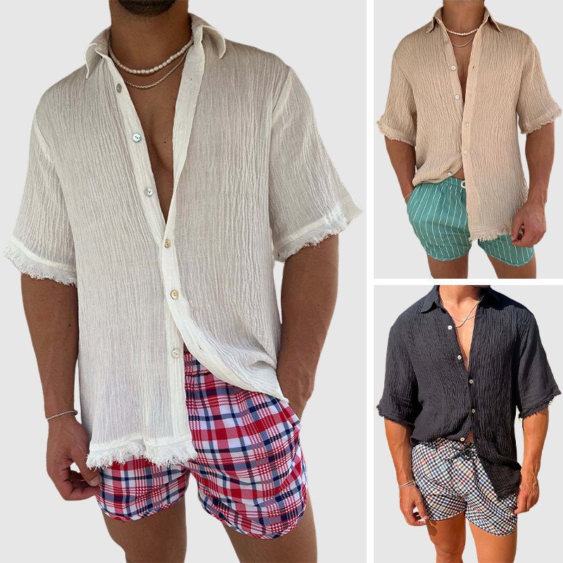 Frank Hardy Ripped Linen Shirt - Infinityloyal